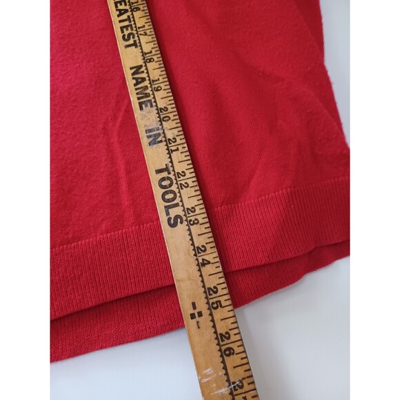 Vintage Land's End Red Preppy 90s V-Neck Pullover Sweater Mens Large - Picture 5 of 7